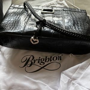 Black croc material Brighton bag